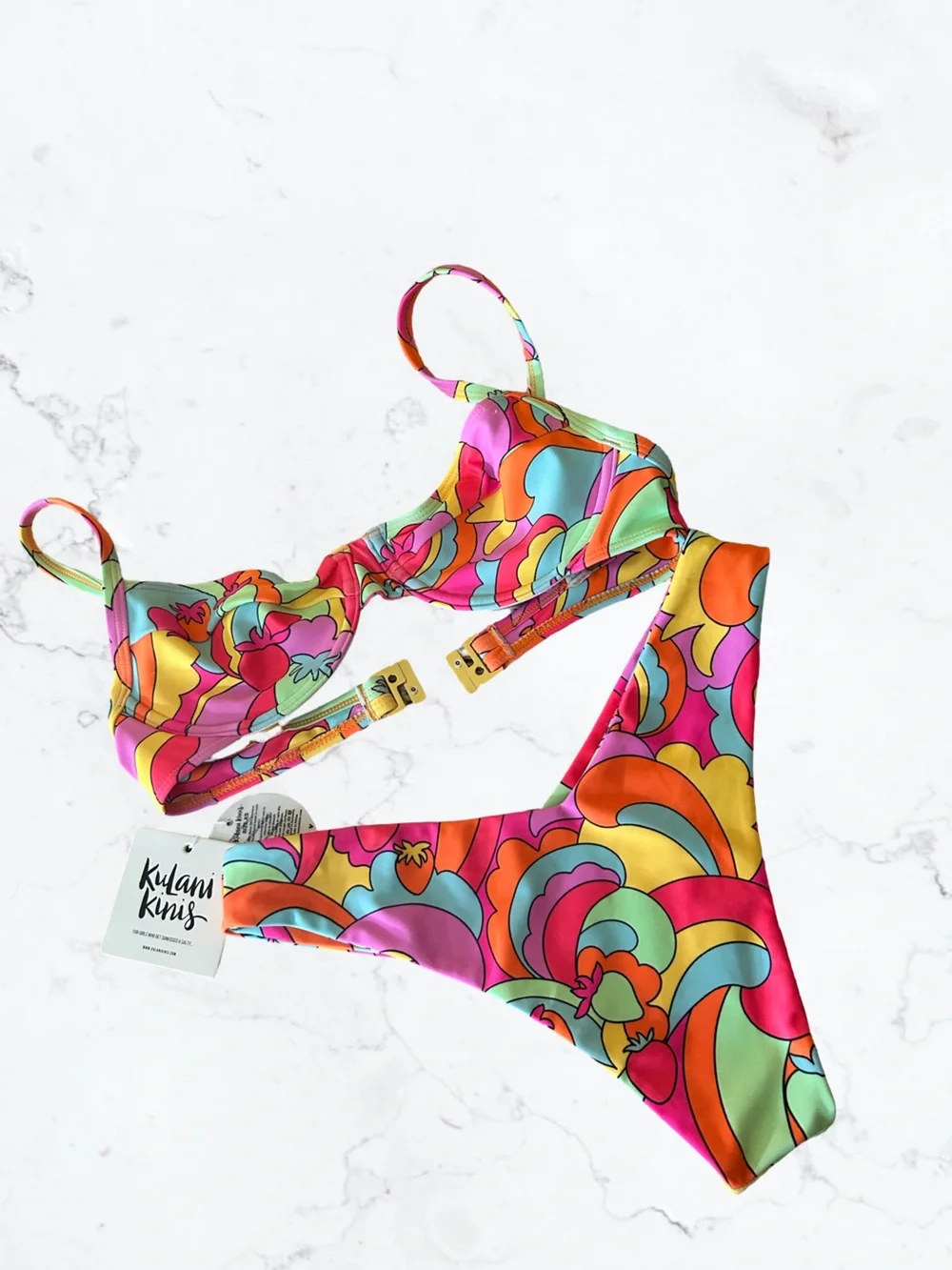 Kulani Kinis Retro Groovy Bikini Set | Size XS | Australian Swimwear | NWT
